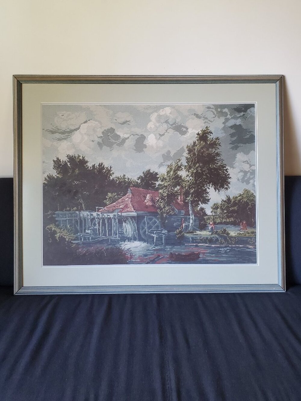 Large Framed Needlepoint Art